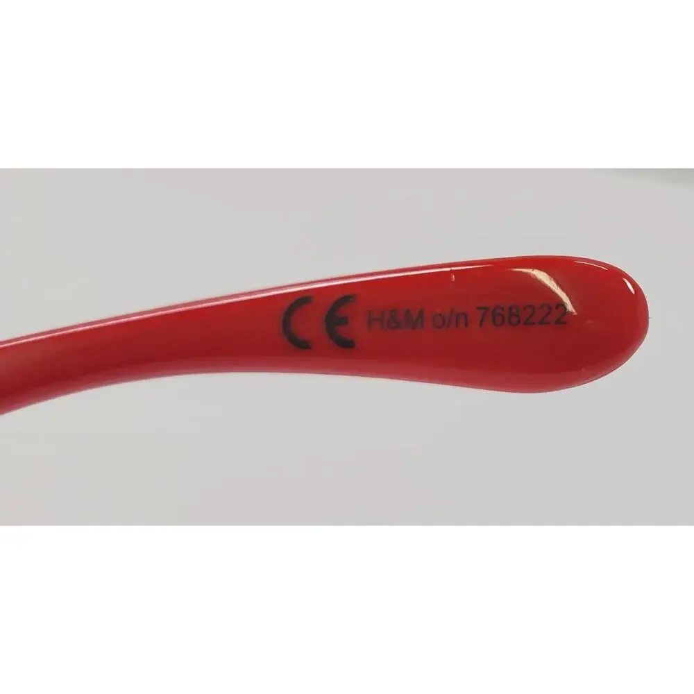 R) Women Oversized Red Circle Plastic Sunglasses